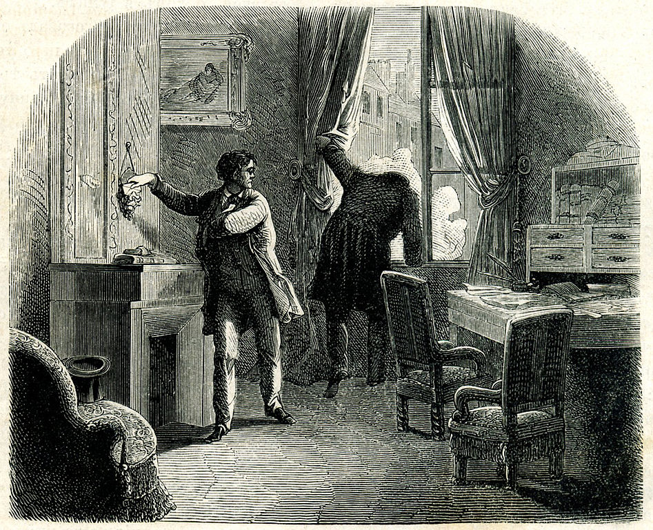 Illustration of Edgar Allan Poe's "The Purloined Letter"