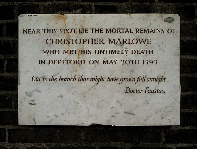 Plaque Commemorating Marlowe's Death