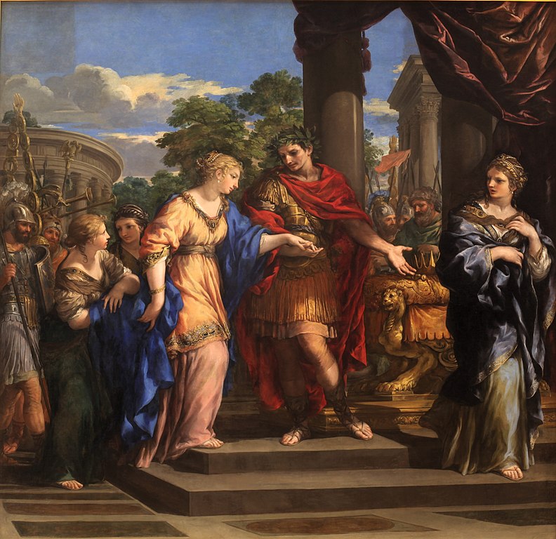 Painting Depicting Caesar giving Cleopatra the Throne of Egypt circa 1637