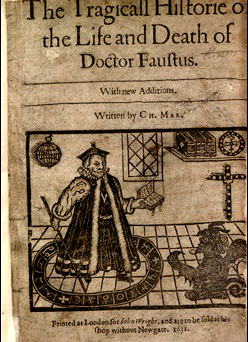 Frontispiece to the 1631 edition of Doctor Faustus by Christopher Marlowe