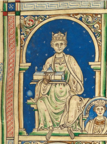 Manuscript depicting Henry II. Public domain image provided via Wikimedia Commons.